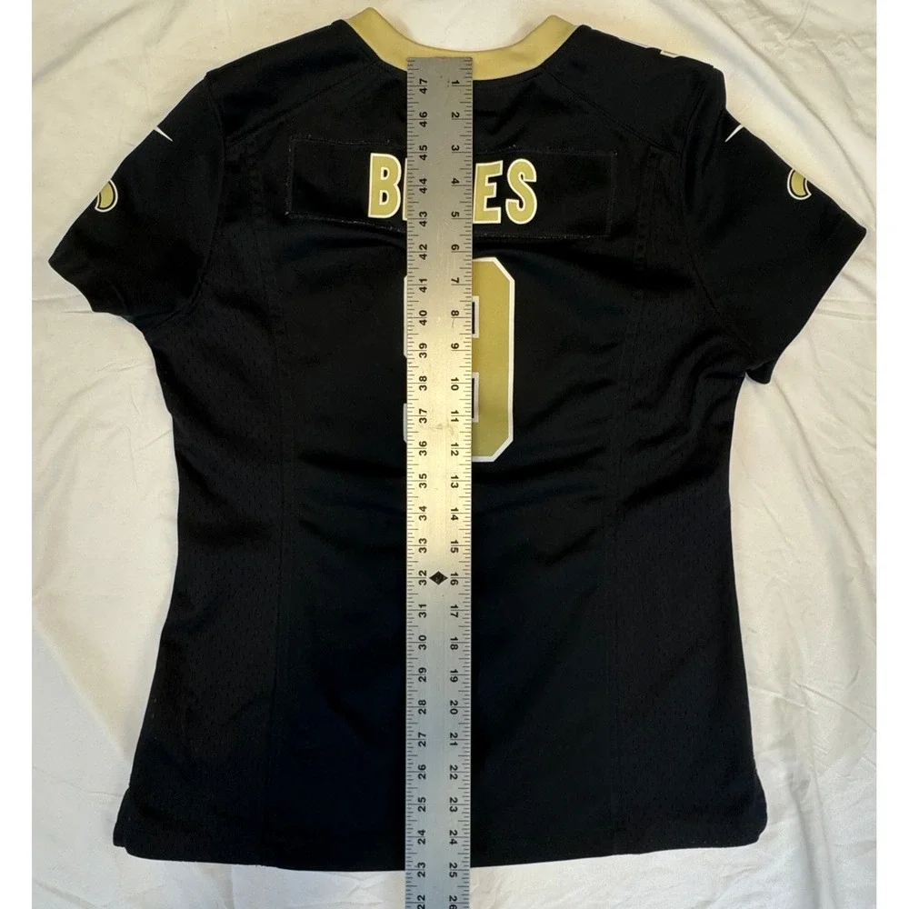 Nike New Orleans Saints Drew Brees 9 NFL Jersey Womens Medium Black Gold 80577